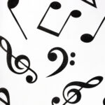 1007 A – Notas musicais Branco e Preto